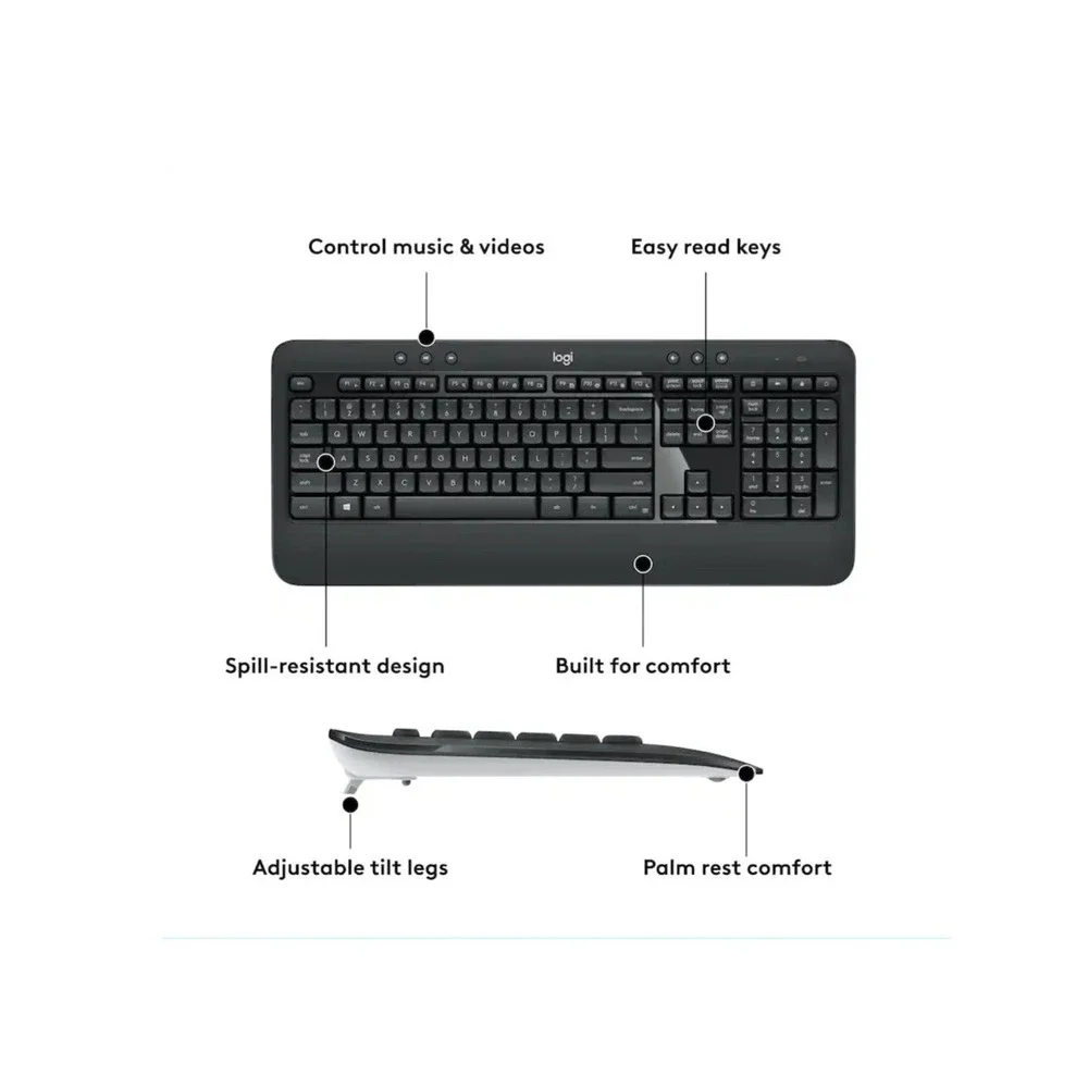 Logitech MK540 (920-008671) Wireless Keyboard and Mouse Combo NIB